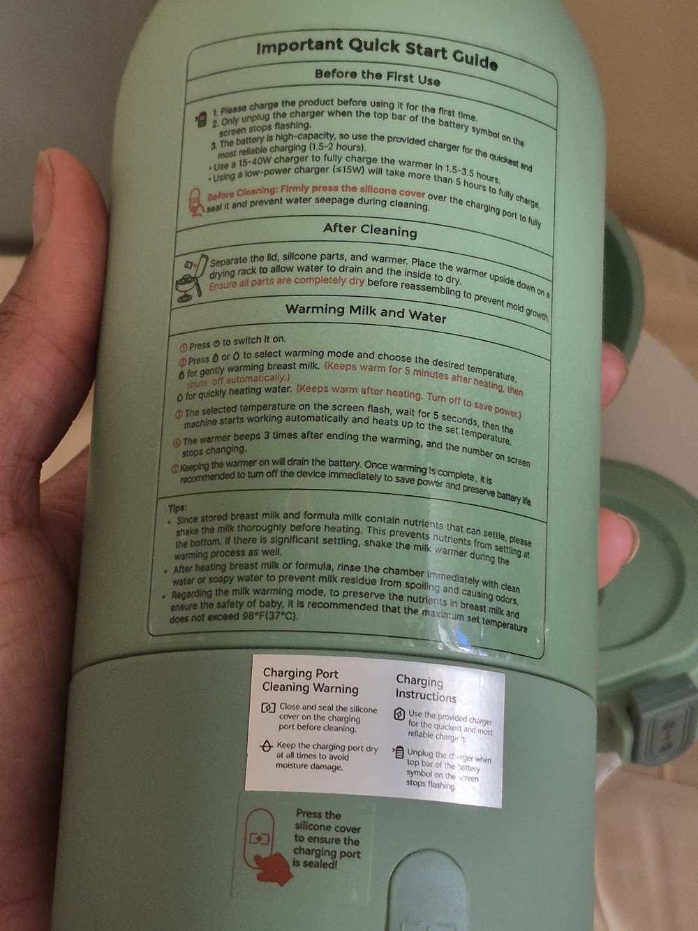 Sage Green Portable Humidifier Bottle - Picture 10 of 14